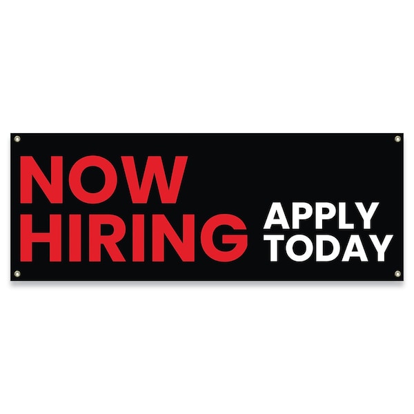 Now Hiring Apply Today Banner Concession Stand Food Truck Single Sided
